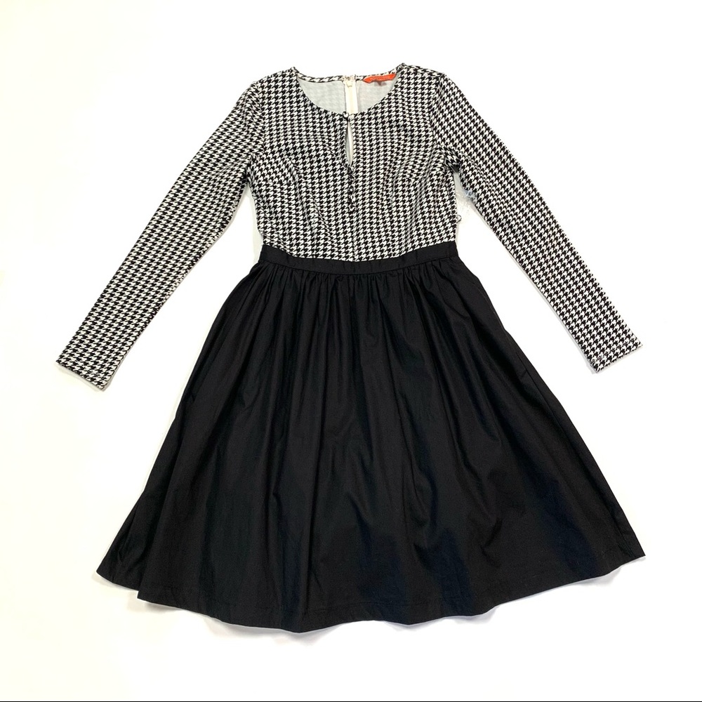 SOLD    NWT Modcloth Twice as Timeless Black White Houndstooth Fit & Flare Dress - Picture 4 of 12